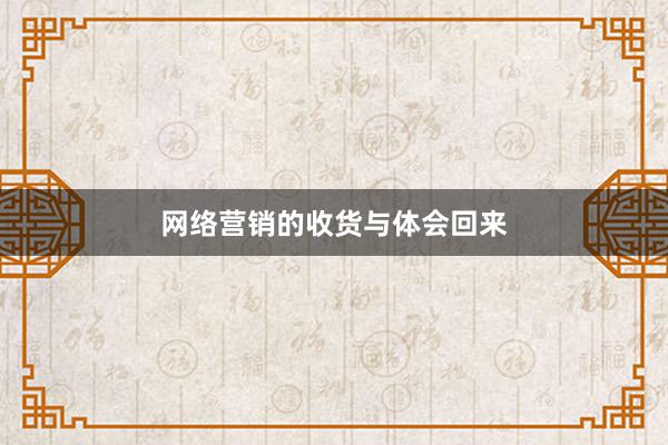 网络营销的收货与体会回来